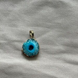 Blue Geode Pendant Necklace